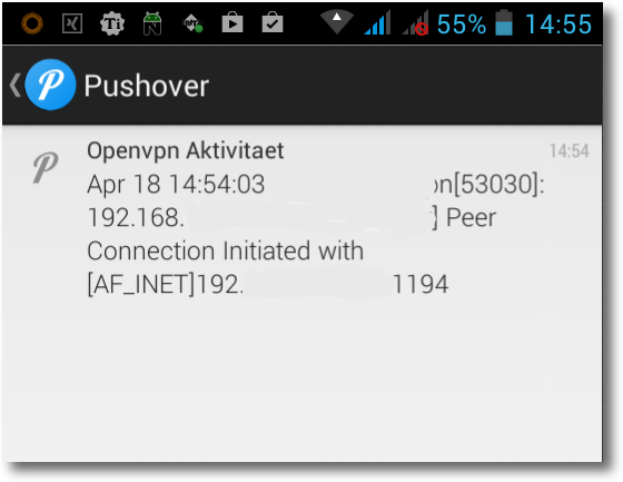 Openvpn Pushover Notification