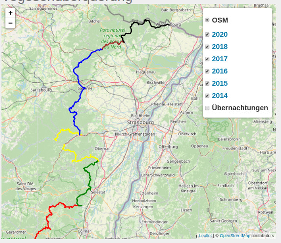 Mehrere GPX Tracks mit Leaflet darstellen