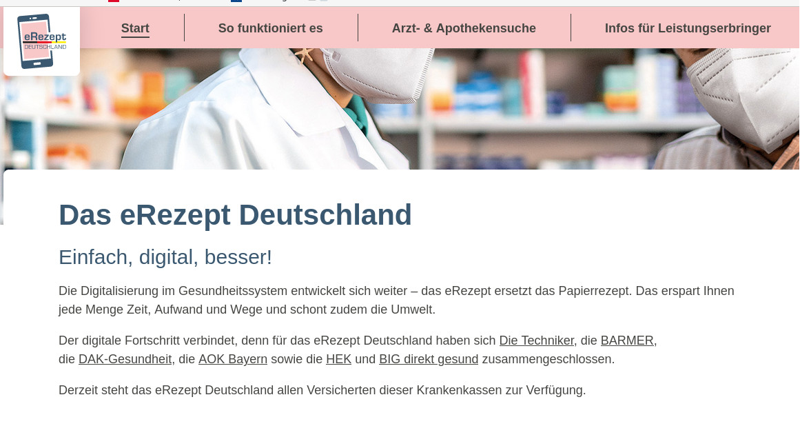 Webseite eRezept